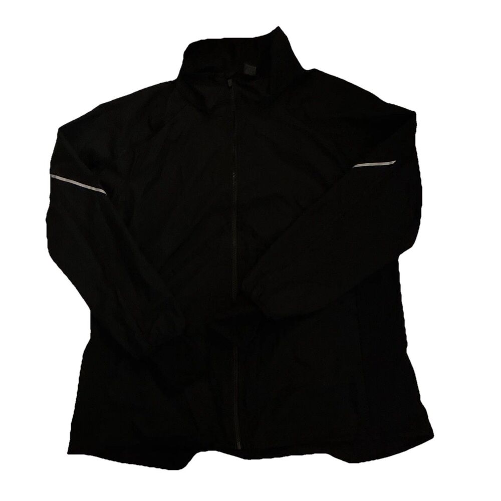 Champion Packable Black Windbreaker Jacket Men’s XXL Running Lightweight